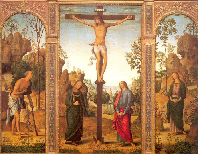 PERUGINO, Pietro The Crucifixion with the Virgin and Saints